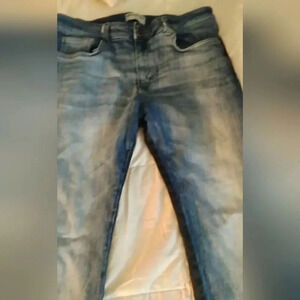 Reputation Two Toned Y2K Jeans Distressed Blue and Black Skinny Men's XL Jeans​